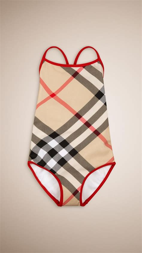 maillot de bain bebe burberry|Maillot de bain Burberry Check en multicolore .